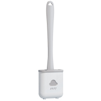 硅胶马桶刷家用无死角挂墙式洗厕所刷子壁挂家用卫生间清洁 [网红款]白色(落地 壁挂两用)