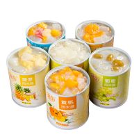酸奶水果西米露黄桃菠萝椰果罐头3/4/6罐*312g混合甜品零食