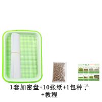 1套加密盘+1包种子+10张纸 芽苗菜育苗盘小麦子种子种植盘水培蔬菜无土栽培设备育苗盆托盘