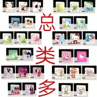 随机5张【不送美工刀】 多款可移除 可爱亲嘴系列可爱卡通时尚PVC透明膜开关贴插座贴通用