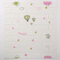 [特惠薄款]白气球 一片尺寸77厘米高70厘米宽 儿童防撞墙贴3d立体幼儿园宝宝墙垫墙纸自粘床围婴儿墙面装饰软包