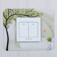 清凉一夏 87*90 86 87*90 双开118型 亚克力水晶开关保护套插座保护套客厅婚用