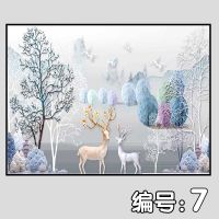 7号 40*30容纳横32*竖22悬挂式 电表箱装饰画免打孔餐厅简约现代客厅总开关电源电闸配电箱遮挡