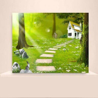 F10 水晶膜60*50容纳宽50高40 免打孔现代简约电表箱装饰画遮挡总开关电闸箱盒配电表箱电表挂画