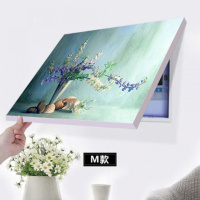 F111 水晶膜60*40容纳宽50高30 免打孔现代简约电表箱装饰画遮挡总开关电闸箱盒配电表箱电表挂画