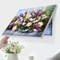 F191 水晶膜40*30容纳宽30高20 免打孔现代简约电表箱装饰画遮挡总开关电闸箱盒配电表箱电表挂画