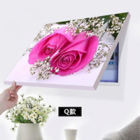 F19 水晶膜60*50容纳宽50高40 免打孔现代简约电表箱装饰画遮挡总开关电闸箱盒配电表箱电表挂画