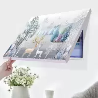 F888 水晶膜50*40容纳宽40高30 免打孔现代简约电表箱装饰画遮挡总开关电闸箱盒配电表箱电表挂画