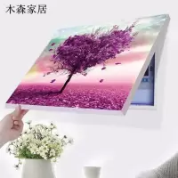 幸福树 水晶膜60*50容纳宽50高40 免打孔现代简约电表箱装饰画遮挡总开关电闸箱盒配电表箱电表挂画