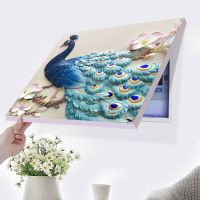 孔雀 50*40[容纳宽40高30厘米] 免打孔现代简约电表箱装饰画遮挡总开关电闸箱盒配电表箱电表挂画