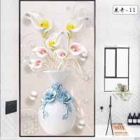 花卉-11 90cmX120cm 静电磨砂玻璃贴膜卫生间浴室透光不透明阳台卧室遮光防窥玻璃贴纸