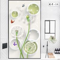 花卉-14 50cmX90cm 静电磨砂玻璃贴膜卫生间浴室透光不透明阳台卧室遮光防窥玻璃贴纸