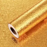 金色橘皮纹 40cm宽X1米长[试用品] 厨房贴纸防油耐高温防火灶台橱柜柜子桌面防水墙纸自粘旧家具翻新
