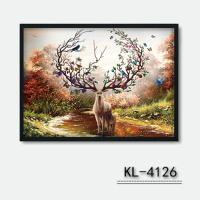 4126 50x40可容纳42x32-悬挂式 电表箱装饰画免打孔欧式客厅挂画总开关电闸盒现代简约配电箱遮挡