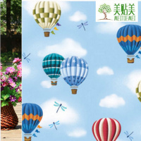 热气球 90X2米 窗贴纸玻璃贴纸卫生间透光不透明浴室移玻璃纸遮光窗户自粘贴膜