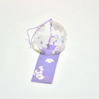 白色樱花 玻璃樱花风铃铃铛创意卧室挂件冥想夏日和风挂饰饰女生日本日式