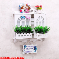 新款窗户栅栏含装饰品一套 小号内径宽38*高29厘米 电表箱装饰画免打孔遮挡箱创意多媒体配电箱弱电箱电闸开关装饰盒