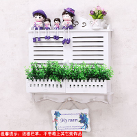 百叶栅栏带绿草 小号内径宽38*高29厘米 电表箱装饰画免打孔遮挡箱创意多媒体配电箱弱电箱电闸开关装饰盒