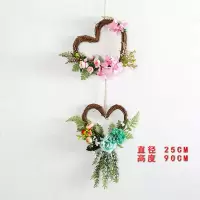 二连双心款 新款 壁挂装饰墙面墙壁挂饰餐厅客厅森系仿真植物墙上装饰品挂件