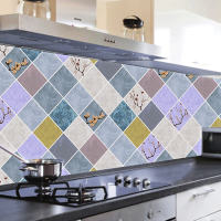 江南小调 宽60X长3米 防水防油墙贴自粘贴纸橱柜翻新壁纸防潮垫厨房灶台耐高温铝箔锡纸