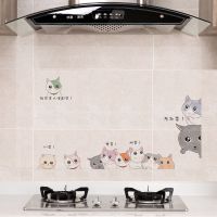透明款60*90cm坐享美食 3张装(送刮板) 厨房防油贴纸油烟机灶台瓷砖橱柜防水贴画耐高温自粘墙面装饰墙贴
