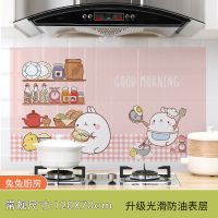 兔兔厨房70*120cm 厨房家用透明防油烟墙纸耐高温加厚墙贴壁纸灶台瓷砖防水自粘贴纸