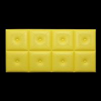 新款方块(厚1.8厘米)黄色 高60厘米宽30厘米 自粘3d立体软包墙贴客厅卧室电视背景墙装饰榻榻米床头防撞墙围