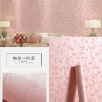 粉三叶草 10米长*60厘米宽 60宽加厚防潮防水PVC自粘壁纸 客厅卧室学生宿舍家居翻新墙纸贴纸