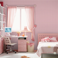 粉底小格 10米长45厘米宽 墙纸自粘大学生寝室墙纸PVC墙贴纸壁纸厨房防油贴纸卧室客厅加厚