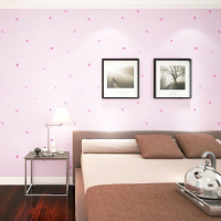 粉底小碎花 【加厚】60cm宽*10米长 [在线中]加厚墙纸自粘卧室客厅3D装饰防水贴纸电视背景墙家居翻新
