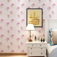 粉底紫玫瑰 5米*60厘米加厚款 [可发货]防水加厚自粘墙纸墙贴壁纸客厅卧室背景墙装饰房间宿舍
