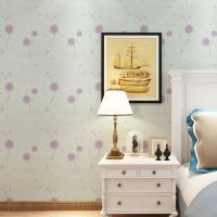 浪漫蒲公英-紫 [推荐]3米长60厘米宽 PVC加厚自粘墙纸墙贴壁纸防潮 客厅卧室背景墙 装饰房间宿舍