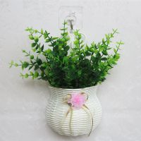 [壁挂花篮+尤加利] 送挂钩室内客厅墙壁花篮壁挂塑料花卉卧室墙上挂壁仿真假花装饰品