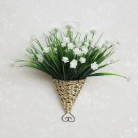 [燕子挂篮+茉莉花白色] 仿真塑料壁挂花篮套装假花挂篮墙壁吊篮室内挂壁摆设墙面装饰花艺