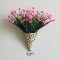 【燕子挂篮+茉莉花粉红】 送挂钩室内客厅墙壁花篮壁挂塑料花卉卧室墙上挂壁仿真假花装饰品