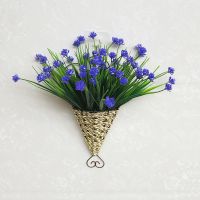 [燕子挂篮+茉莉花紫色] 仿真塑料壁挂花篮套装假花挂篮墙壁吊篮室内挂壁摆设墙面装饰花艺