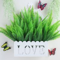 love壁挂波斯草 挂墙吊篮仿真花玫瑰假花套装篮塑料栅栏客厅绢花墙壁挂墙面装饰花