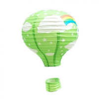 彩虹款绿色（5个） 热气球装饰纸灯笼婚庆酒吧KTV商场4S店挂饰幼儿园走廊空中吊饰