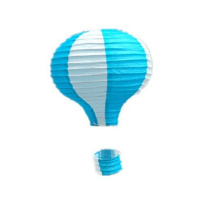 条纹款天蓝色(5个) 热气球装饰纸灯笼婚庆酒吧KTV商场4S店挂饰幼儿园走廊空中吊饰