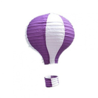 条纹款紫色(5个) 热气球装饰纸灯笼婚庆酒吧KTV商场4S店挂饰幼儿园走廊空中吊饰