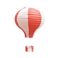 条纹款红色(5个) 热气球装饰纸灯笼婚庆酒吧KTV商场4S店挂饰幼儿园走廊空中吊饰