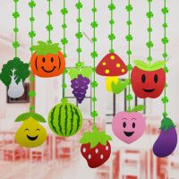 蔬菜水果一套10个(挂钩挂圈10个) 幼儿园环创春天教师走廊室内装饰吊饰空中挂饰小鸟动物屋顶悬挂