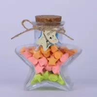 中小号加90颗糖果色星星成品 木塞装折纸星星的五角星玻璃瓶瓶幸运星瓶许愿瓶520星星