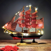 地中海(24厘米白灯款) 精美包装+礼袋 帆船漂流许愿瓶生日男女生朋友闺蜜老师走心的创意毕业小礼品