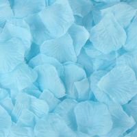 浅蓝花瓣 5包装[约500片] 婚床布置装饰假花瓣仿真玫瑰花瓣婚礼手撒花表白求婚结婚庆用品