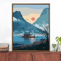 江林仙境 40*50钉好2.5cm厚内框 DIY数字油画减压画人物动物卡通动漫填色画涂色油彩画手工装饰画