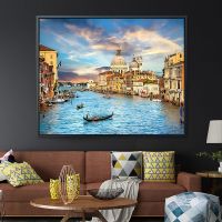 西欧小镇 40*50钉好加厚内框+画架 DIY数字油画减压画人物动物卡通动漫填色画涂色油彩画手工装饰画