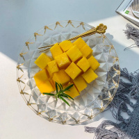 钻石盘[买二送一]共发三只 欧式创意玻璃爱心形状小吃盘水果盘沙拉瓜子盘玫瑰花情侣盘女友