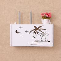 大号-椰树 无线路由器收纳盒壁挂WiFi置物架猫装饰免打孔遮挡箱机顶盒架子