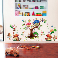 小精灵树屋 卡通墙贴乘法口诀表儿童墙壁贴纸客厅可移除玻璃墙贴贴膜壁贴